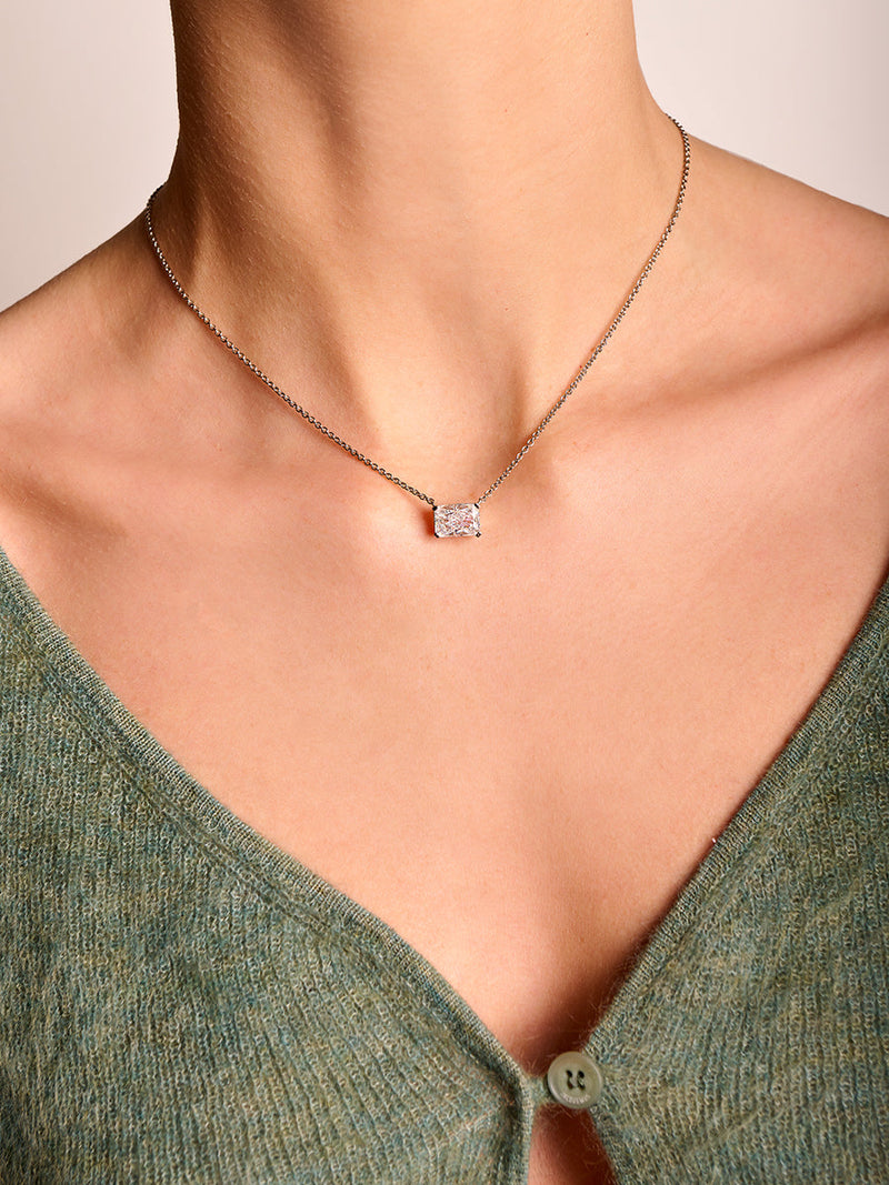 East West Radiant Pendant Necklace