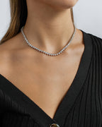 Heart Tennis Necklace