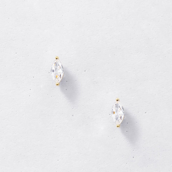 Dainty Marquise Stud Earrings