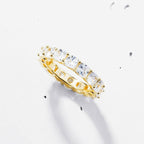 Cushion Cut Eternity Band