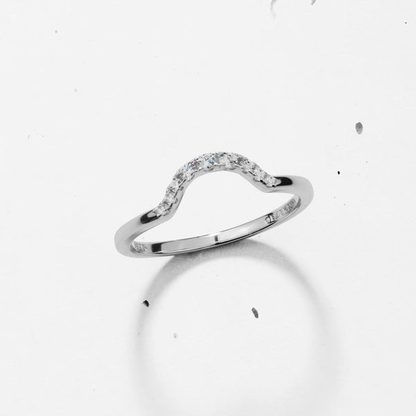 Pavé Horseshoe | Stacking Ring