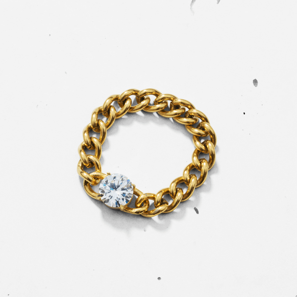 Brilliant Round Chain Ring