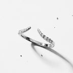 Open Pave Claw Wishbone | Stacking Ring
