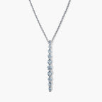 Graduated Brilliant Round Y Drop Lariat Necklace