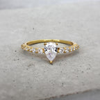 Dew Dainty Pear-cut Ring