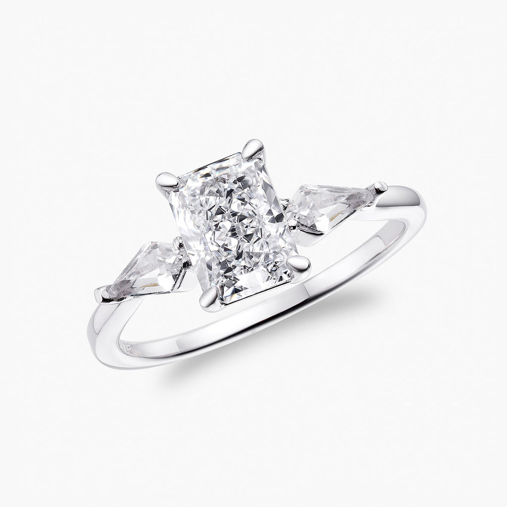 Crushed Ice Rectangle Side Kite | Centrepiece Ring