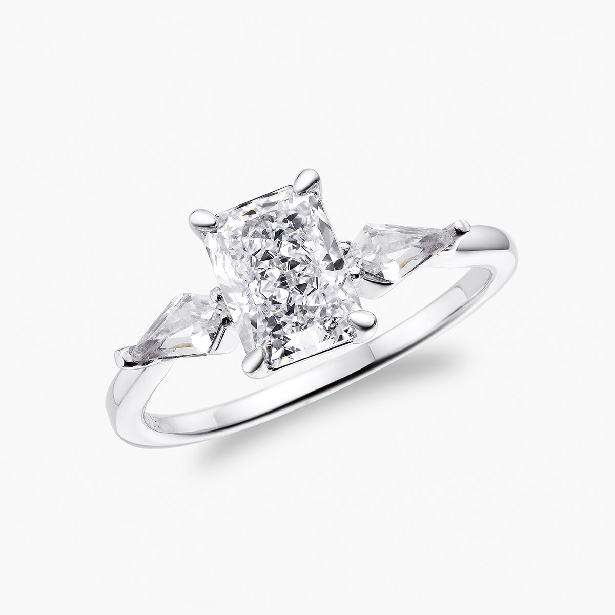 Crushed Ice Rectangle Side Kite | Centrepiece Ring