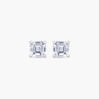 Asscher Cut Square Stud Earrings
