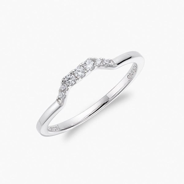 Pavé Hex | Stacking Ring