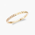 Half Pyramid Half Pave Stacking Ring
