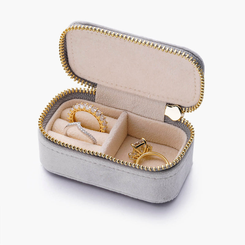 Mini Velvet Jewellery Travel Organiser Case