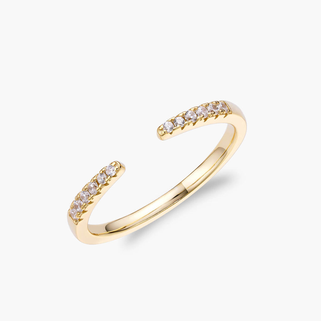 Open Pavé Stacking Ring Promo
