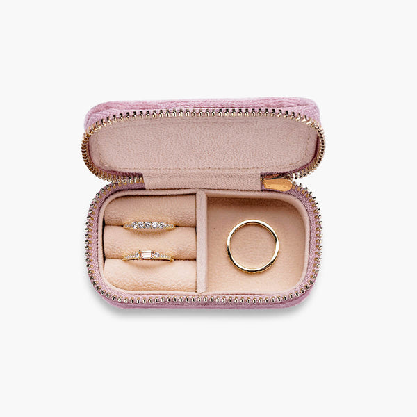 Mini Velvet Jewellery Travel Organiser Case