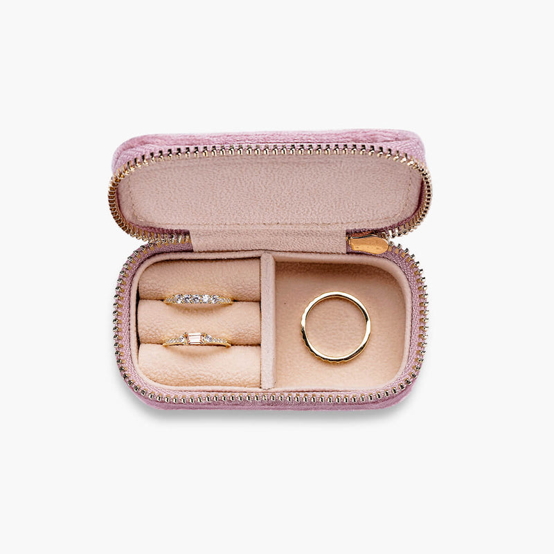 Mini Velvet Jewellery Travel Organiser Case