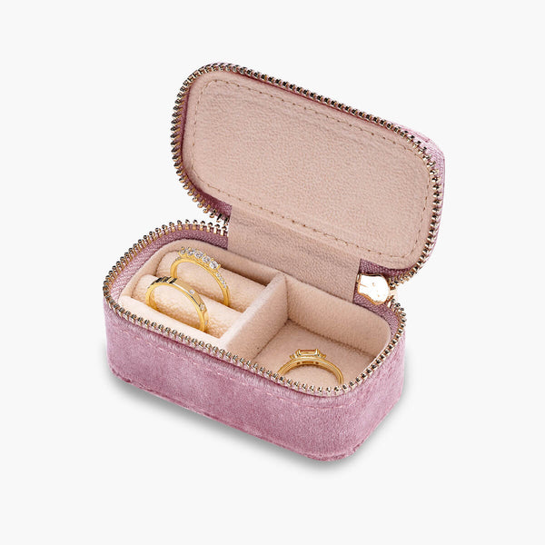 Mini Velvet Jewellery Travel Organiser Case