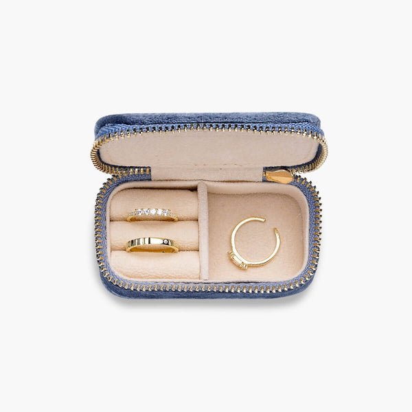 Mini Velvet Jewellery Travel Organiser Case