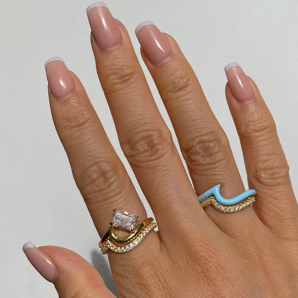 Enamel Wave Ring | Top Stacker