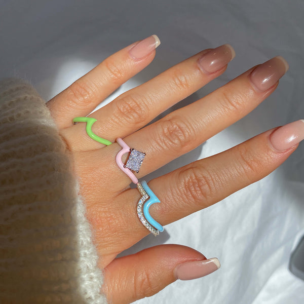 Enamel Wave Ring | Top Stacker