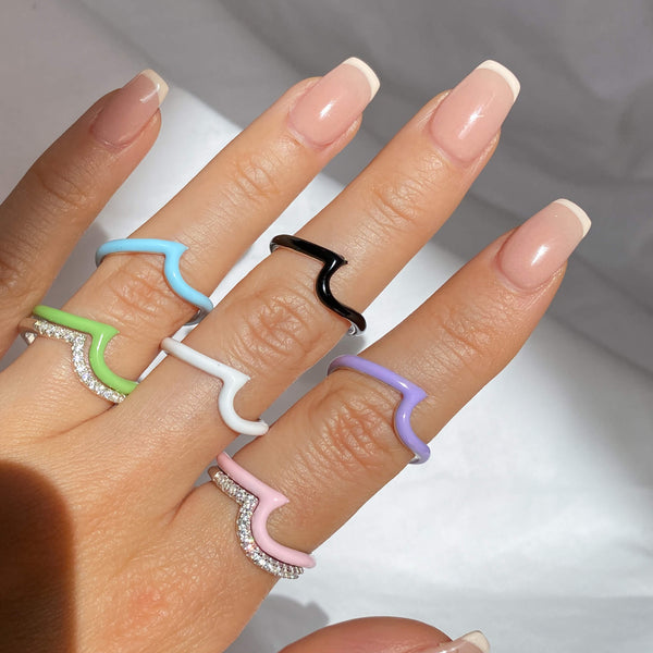 Enamel Wave Ring | Top Stacker