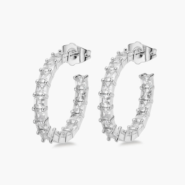 Asscher Hoop Earrings