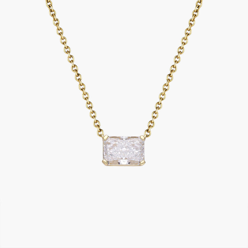 East West Radiant Pendant Necklace