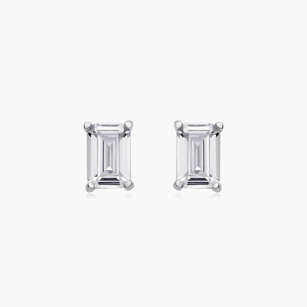 Emerald Cut Studs (Pair)