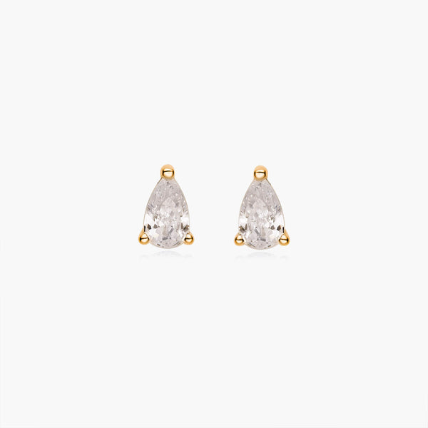 Dainty Pear-cut Stud Earrings