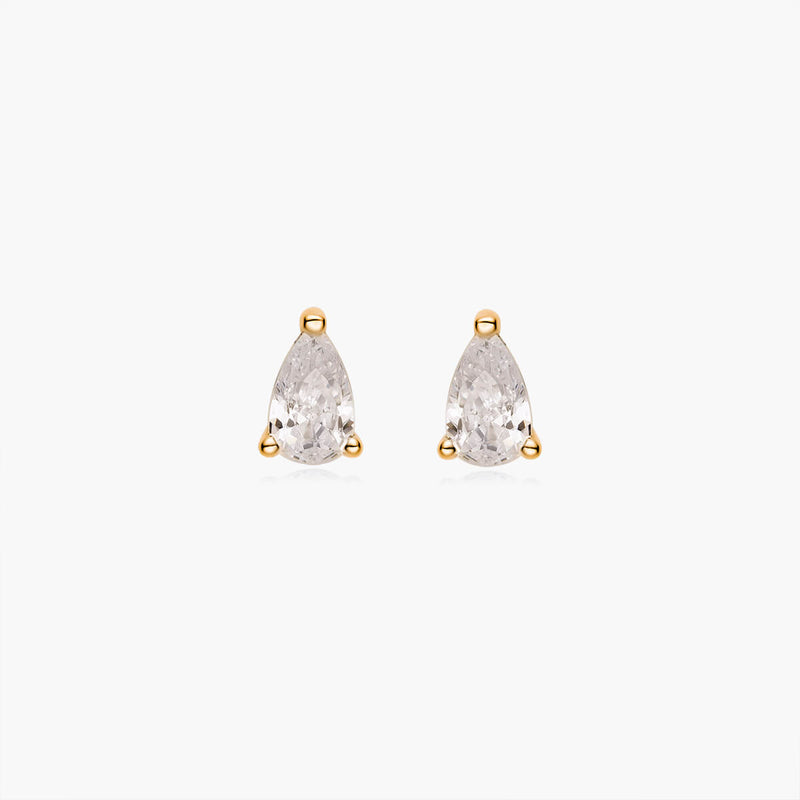 Dainty Pear-cut Stud Earrings