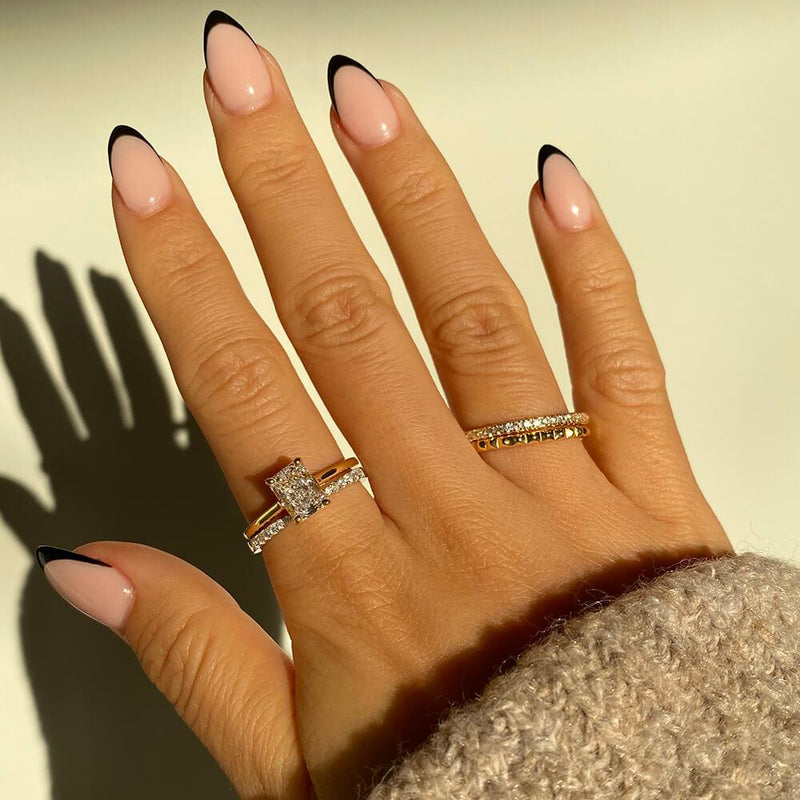 Open Pavé Stacking Ring