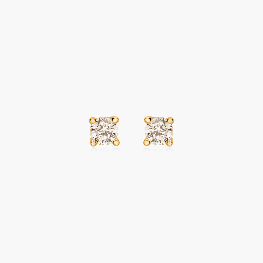 Dainty Round Stud Earrings