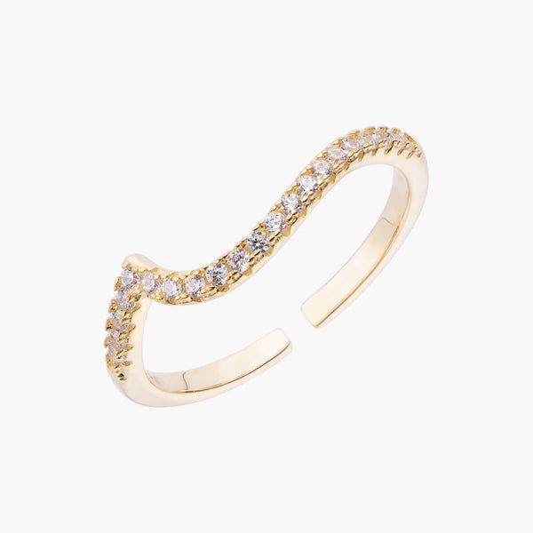 Pavé Flux Ring | Bottom Stacker