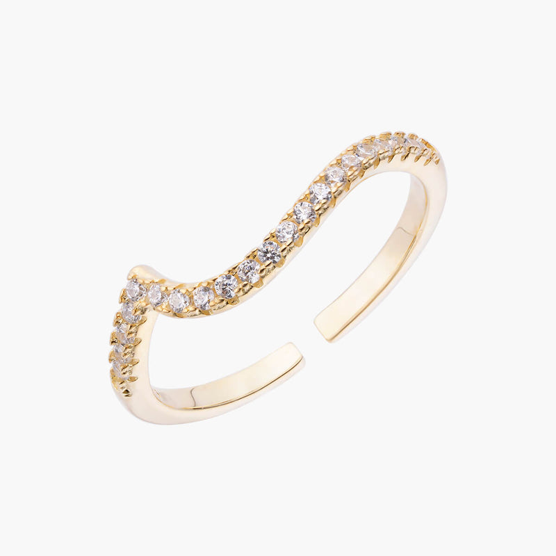 Pavé Flux Ring | Bottom Stacker